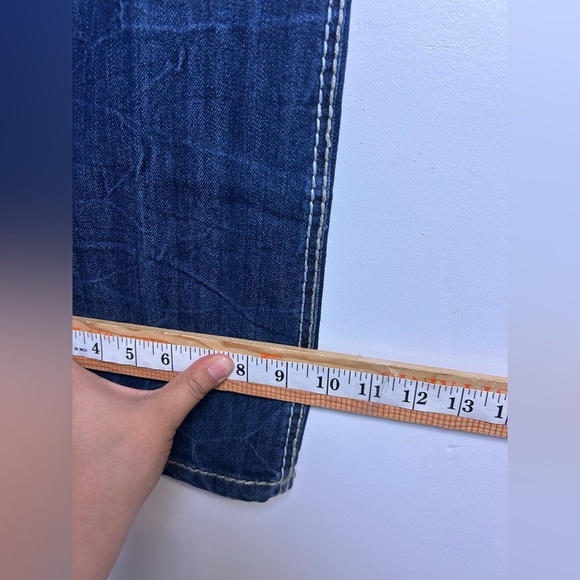 Vanilla Star Cowgirl Jeans Womens Size 13 Blue Washed Boocut Wide leg Mid Rise - Picture 12 of 14